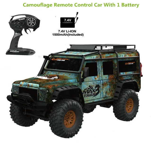 Camouflage 1Battery Новейший 2,4G Rc автомобиль 4WD 1:10 ретро автомобиль с светодиодный светильник RC багги скалолазание автомобиль RTR пульт дистанционного управления модель автомобиля уличные игрушки автомобиль - Цвет: Camouflage 1Battery