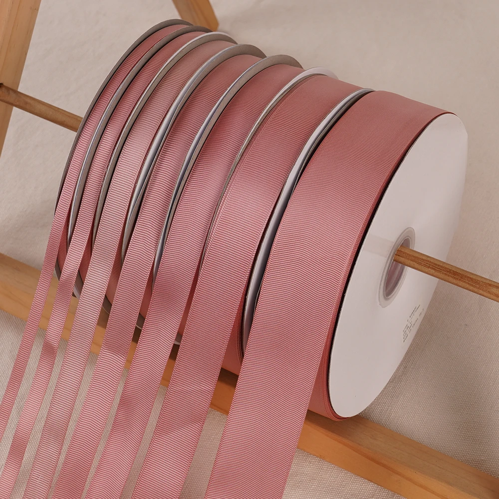 

Coral Pink Grosgrain Ribbon 100Yards/91Meters Wedding Christmas Fabric Webbing Cake Gift Box Flower Packing Hand DIY Accessories