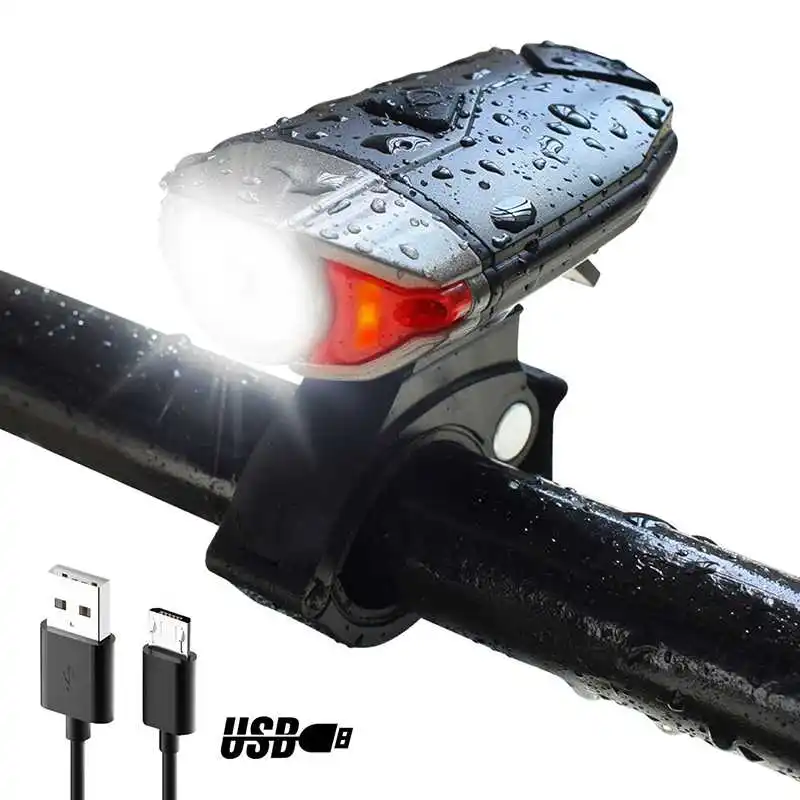 Светодиодный передняя фара для велосипеда светильник головной USB Перезаряжаемые