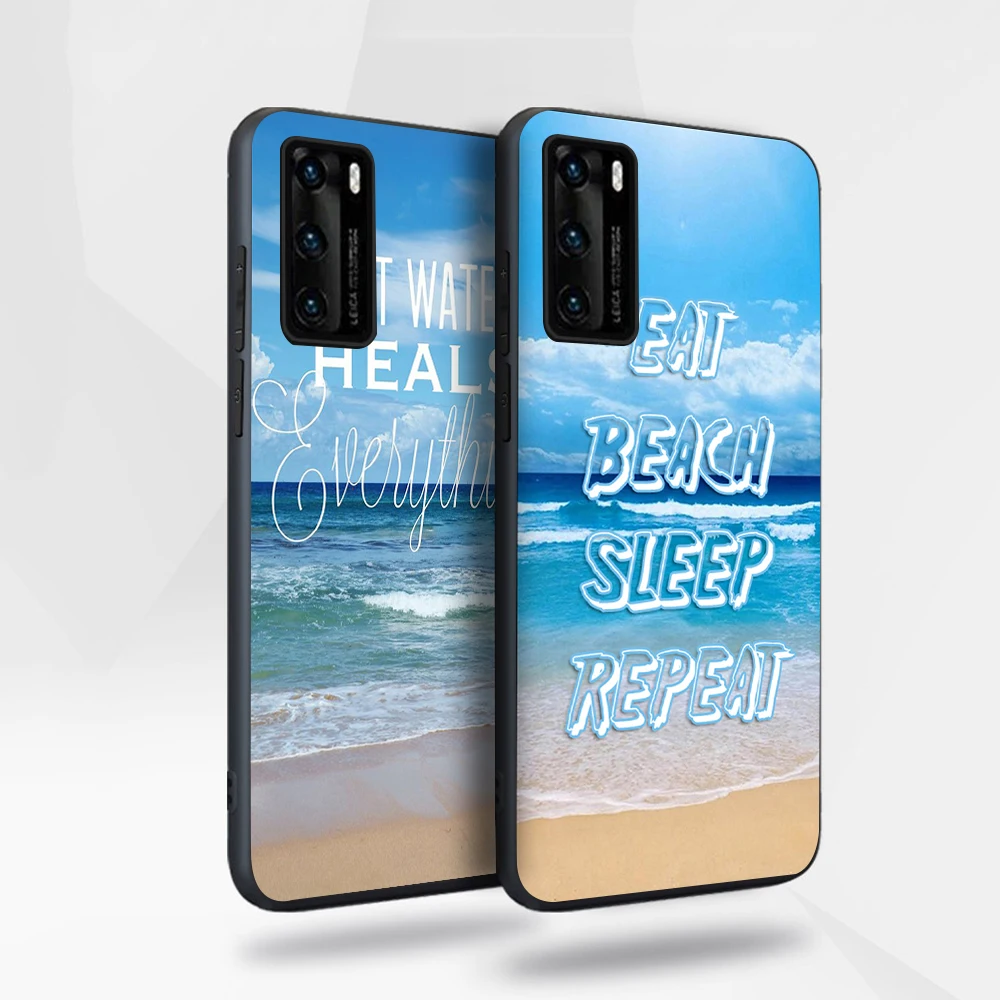 

Romantic Beach Case for Huawei P40 P30 P20 Honor 30 20 10 30S Mate 40 30 20 Lite Pro P Smart Plus 2019 Soft TPU Phone Back Funda