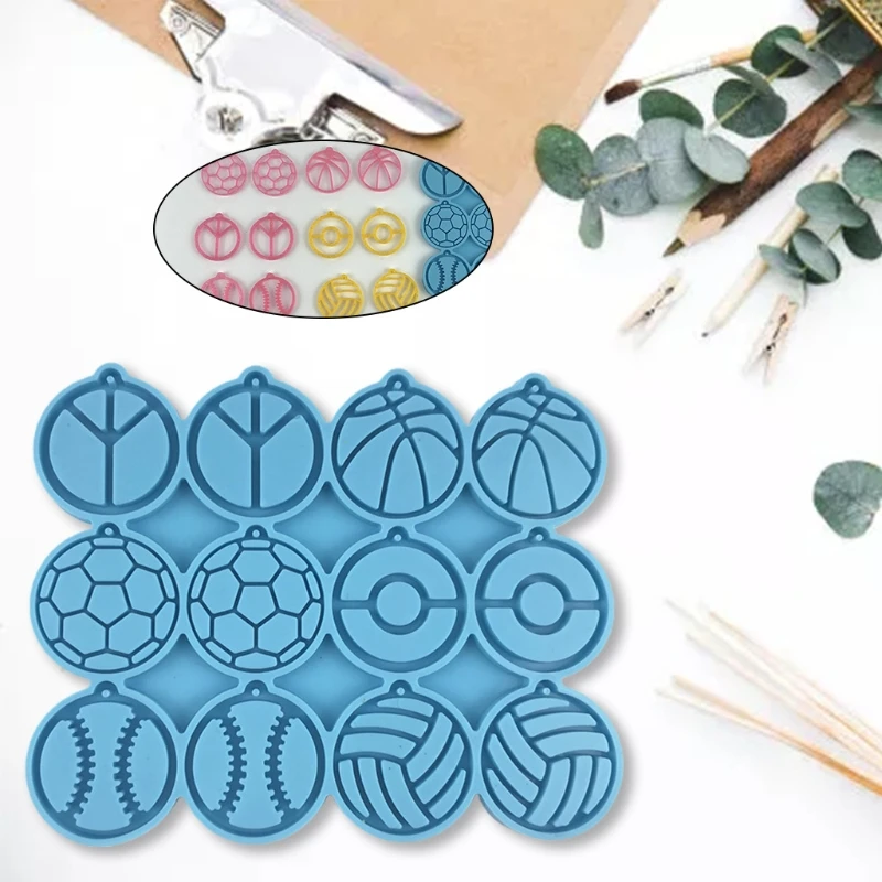 

Ball Style Earrings Epoxy Resin Mold Ear Studs Dangle Casting Silicone Mould DIY Crafts Jewelry Pendants Making Tool
