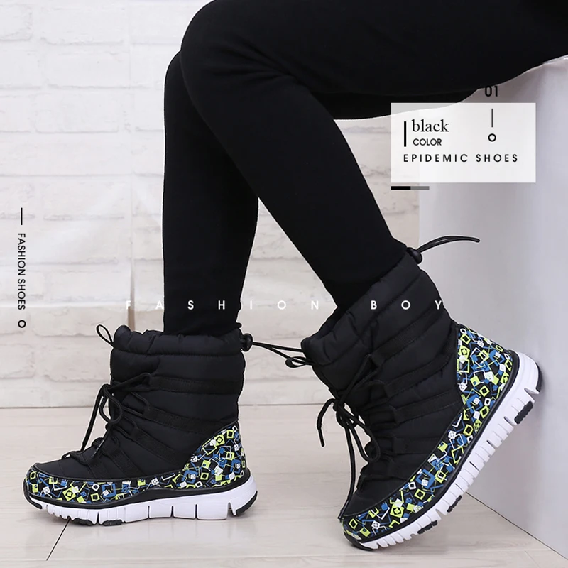 Зимняя обувь для детей теплая флисовая зимняя девочек и мальчиков Детские