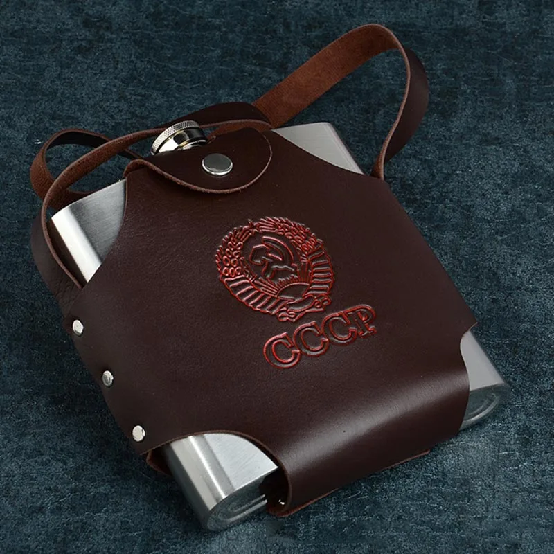 Wholesale stainless steel hip flask 2 kg outdoor portable metal white wine bottle Russian kettle 38 oz flat | Дом и сад