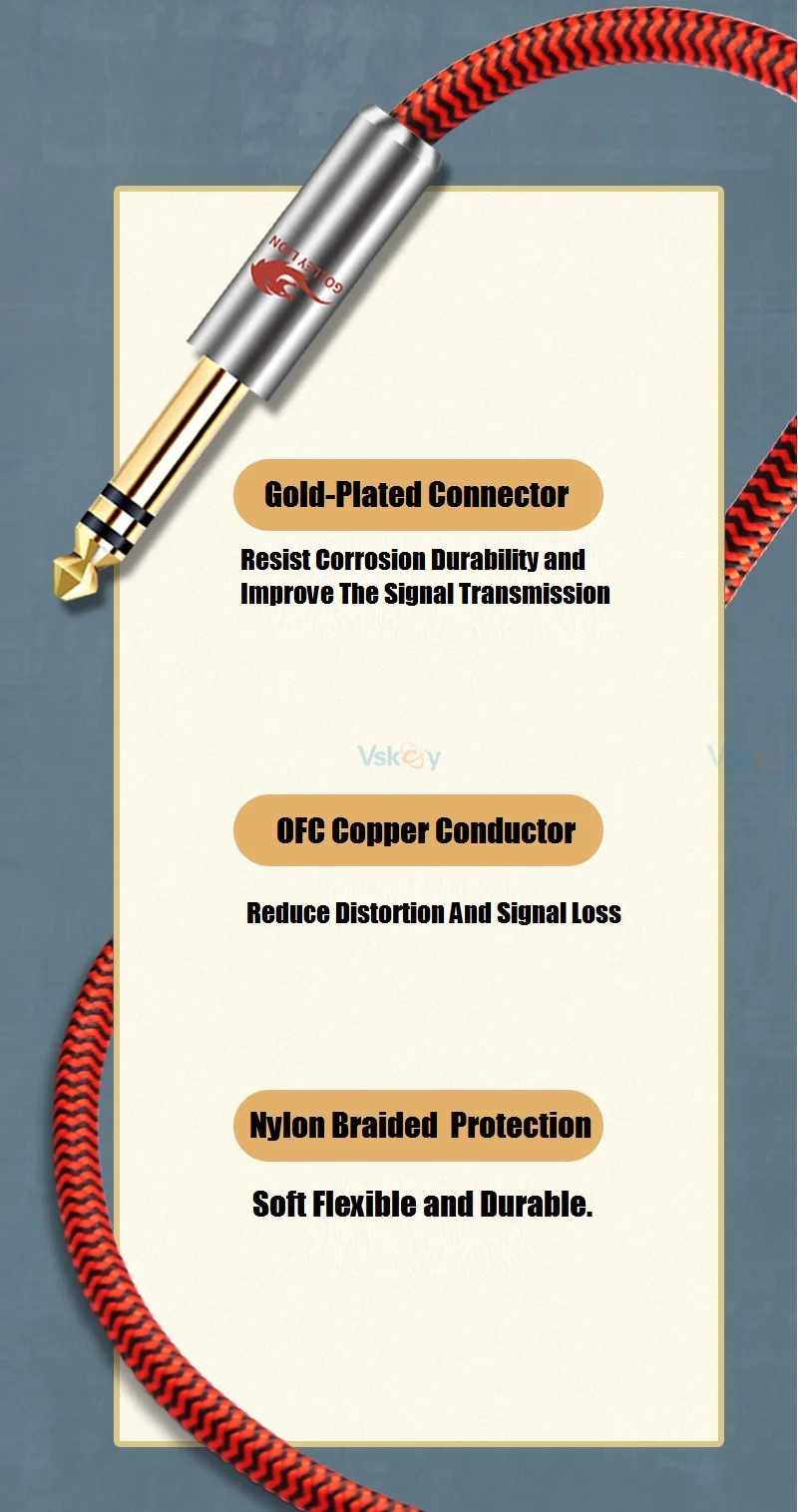 Аудиокабель со штекером XLR 1/4 дюйма 6 35 мм на два штекера для микрофона DV камеры