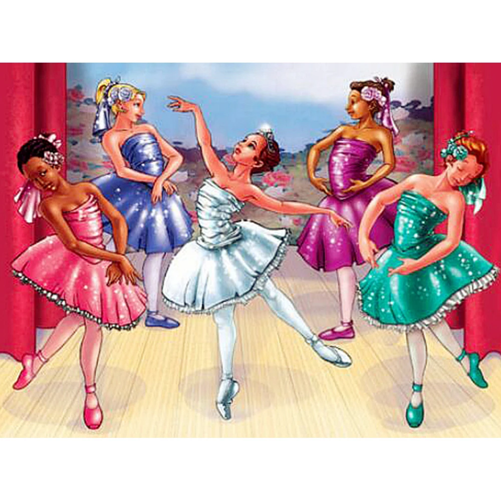 

Full Square/Round Drill 5D DIY Diamond Painting "Cartoon Girl Dancer" Embroidery Cross Stitch 5D Home Decor gifts Wall stickers