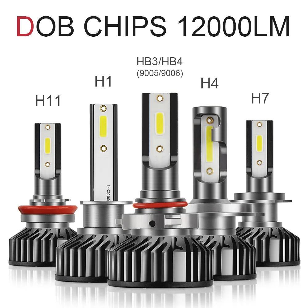 DOB CHIPS 6500K BraveWay H4 светодиодный головной светильник Лампа H1 H7 H8 H11 HB3 HB4 светильник лампа для автомобиля турбо ампулы авто лампа H4 комплект светодиодный H7 Canbus противотуманные фары - Испускаемый цвет: DOB CHIPS 6500K