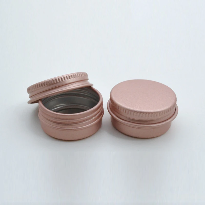 10 шт. мл пустой розовый алюминий банка для крема косметические Бальзамы губ