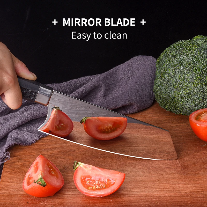 Нож Мясницкий кухонный шеф-повара зеркальный нож бритва из нержавеющей стали