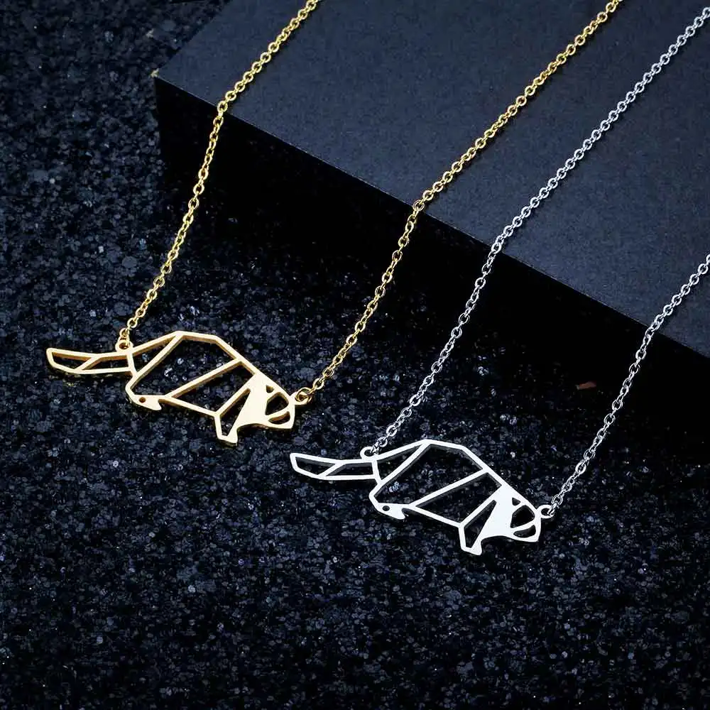 Unique Animal Beaver Necklace LaVixMia Italy Design 100% Stainless Steel Necklaces for Women Super Fashion Jewelry Special Gift | Украшения