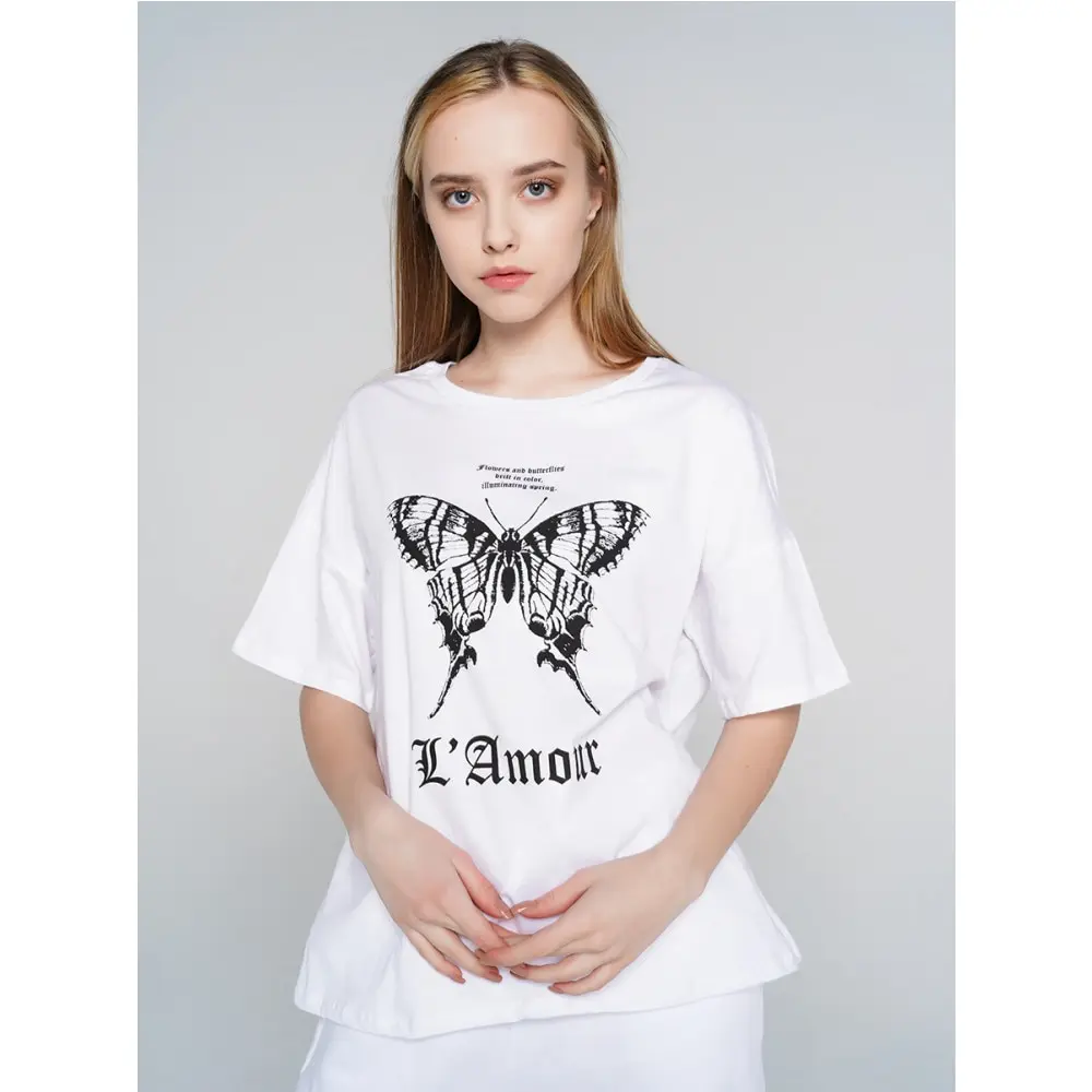 Футболка с коротким рукавом ТВОЕ женская белая FASHION