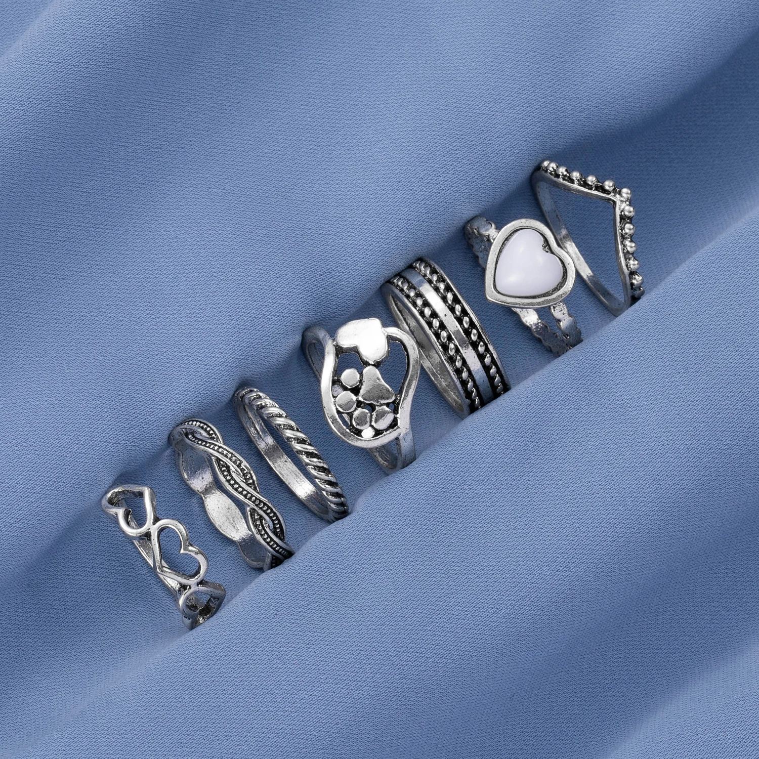 Женское кольцо в стиле панк/готика 7 шт. | Украшения и аксессуары