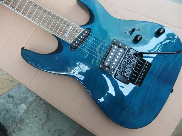 Оптовая продажа новая гитара Espcustom электрогитара 24F синего цвета Burst 110121 | Спорт и