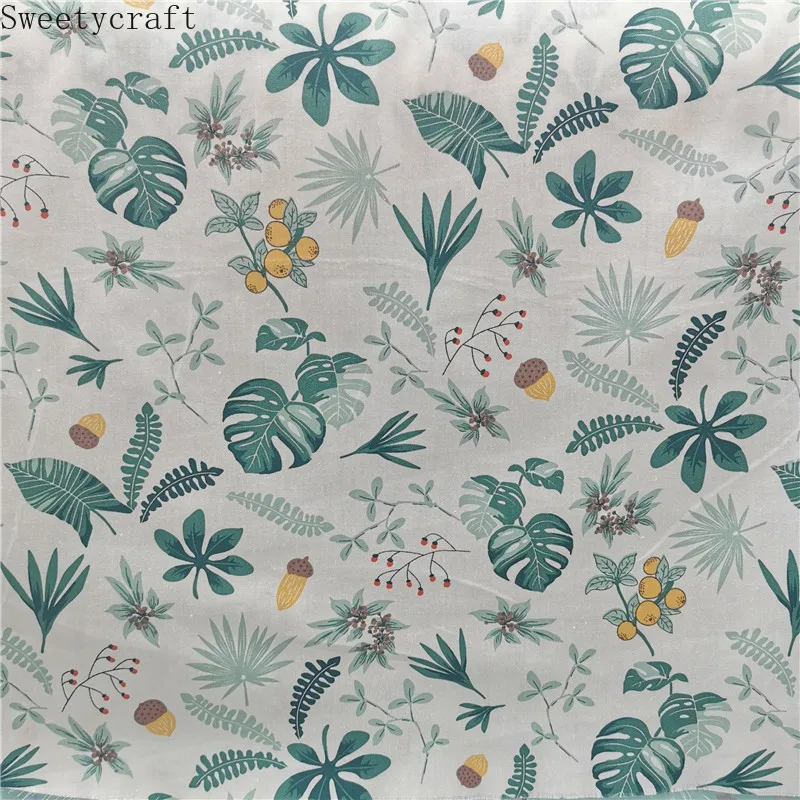 Leaves Colr Star Print Twill Fabric Cotton By Half Meter For Sewing Children Dress Bedding Patchwork Cloth hometextile 160x50cm |