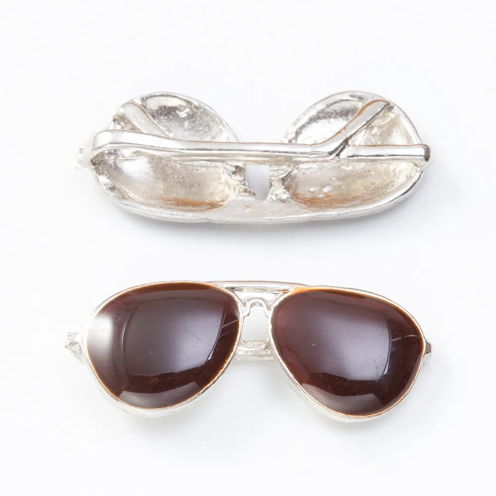 20 шт 12*30 мм античные бронзовые Серебристые эмалированные очки солнцезащитные