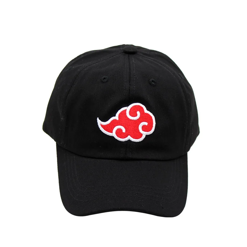 A Аниме Наруто Akatsuki шляпы для косплея Учиха Итачи хлопок Красное Облако вышивка кепки s Бейсболка Путешествия Открытый шляпа Регулируемая Новинка - Цвет: A