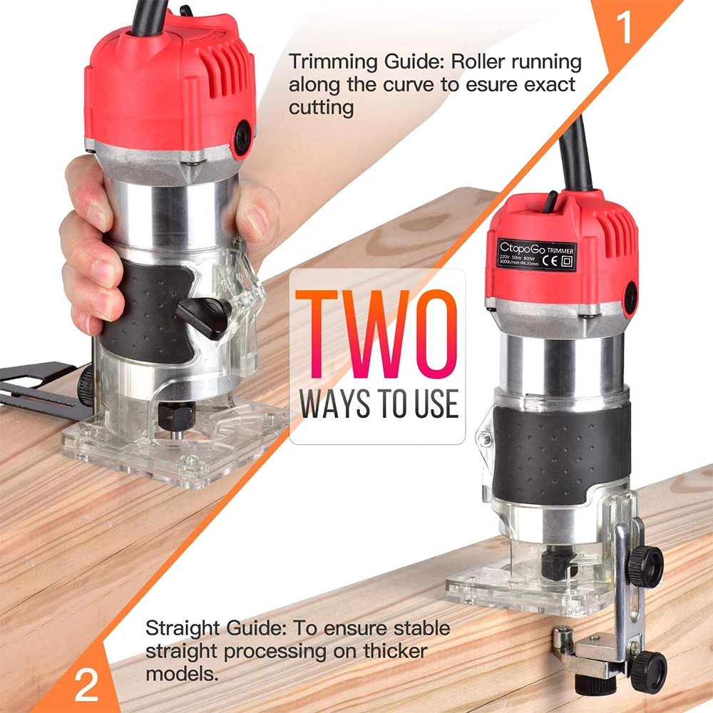 220V/110V Woodworking Electric Trimmer 30000rpm Wood Milling Engraving Slotting Trimming Machine Router | Инструменты