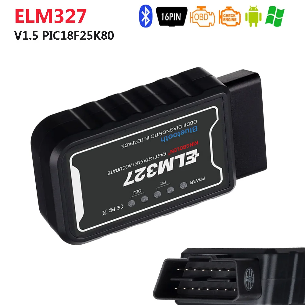 ELM327 V1.5 Bluetooth Автомобильный диагностический считыватель кодов ошибок для Ford Focus 2
