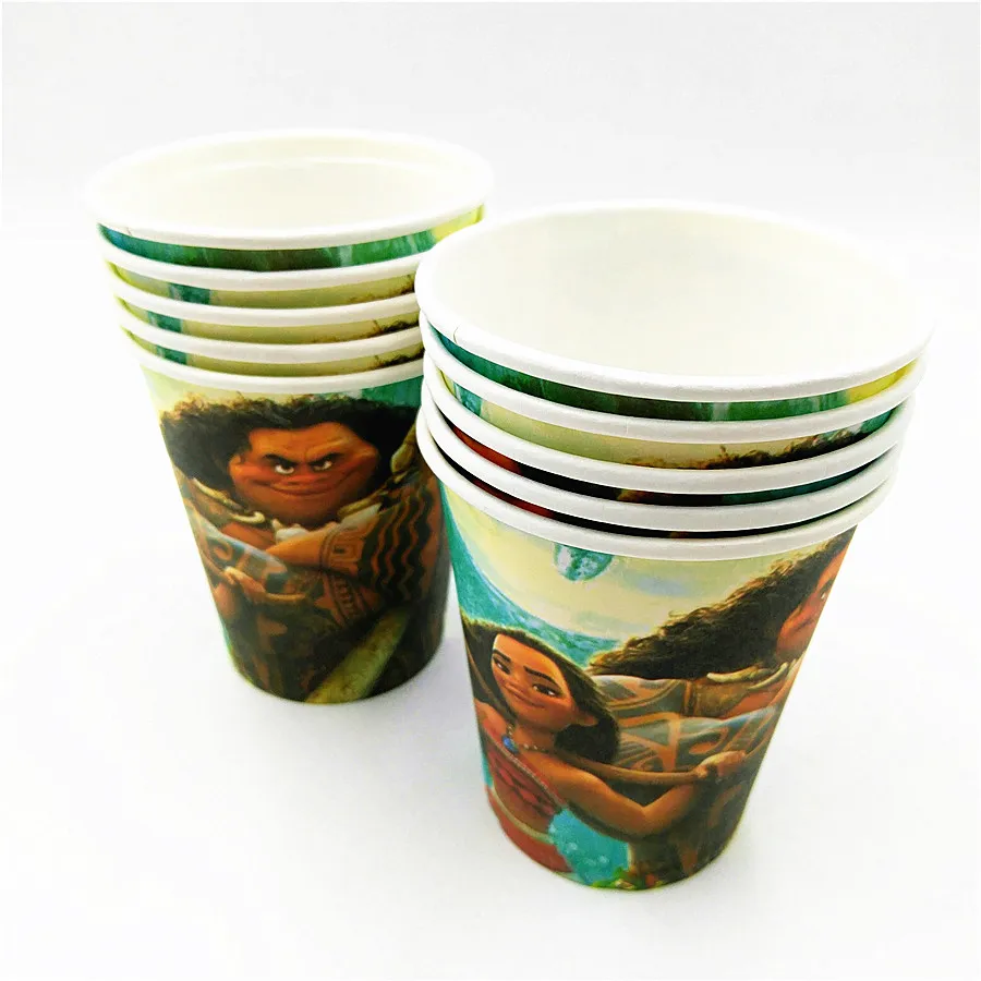 10 шт. Моана товары для вечеринки Кубок Мультфильм Тема Вечеринка детей/мальчиков