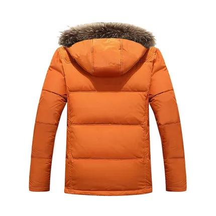 

Winter Men Jacket 2020 Hot Casual Hood Faux Raccoon Fur Collar Winter Coat Men Windproof Warm Parkas Plus Size