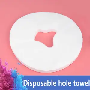 Одноразовые коврики для массажа лица 100 шт., белые нетканые тканевые наволочки для подушек, удобные медицинские косметические наволочки для кровати с отверстиями