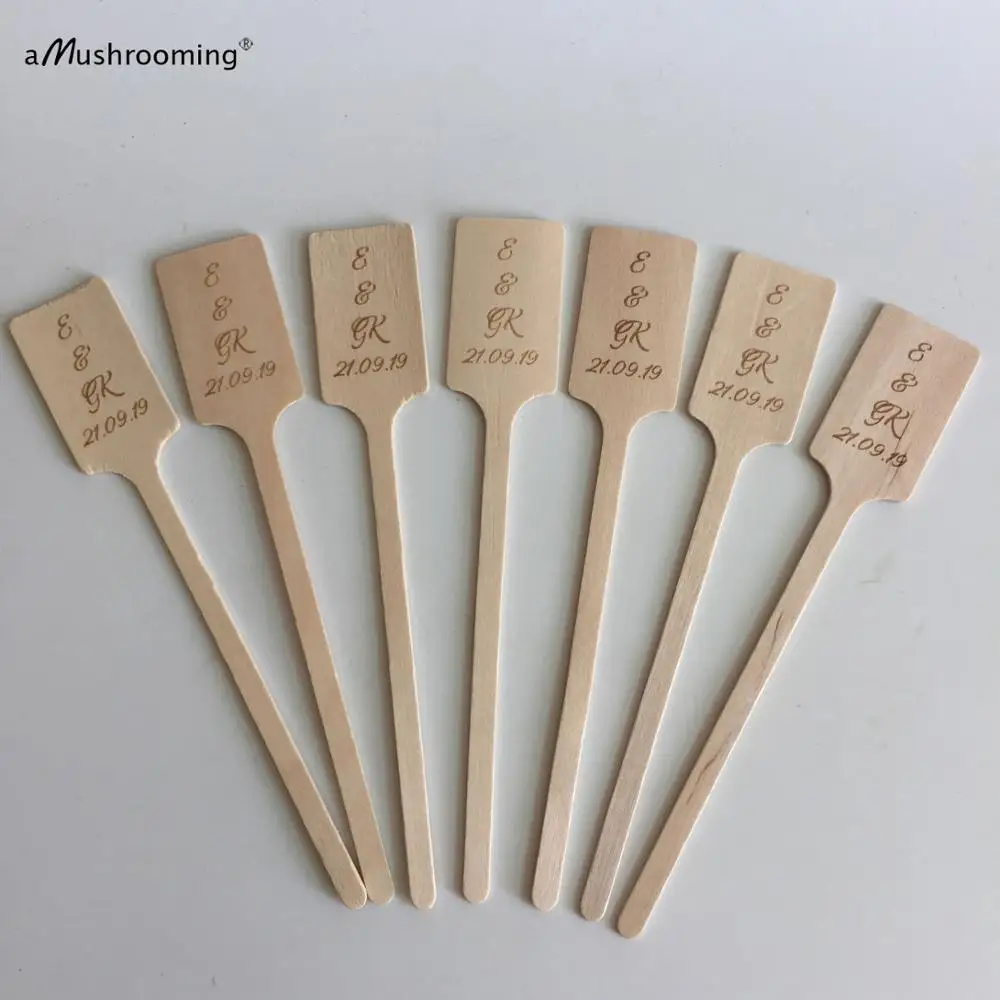 X200 персонализированные свадебные приглашения Декор деревянные прямоугольные