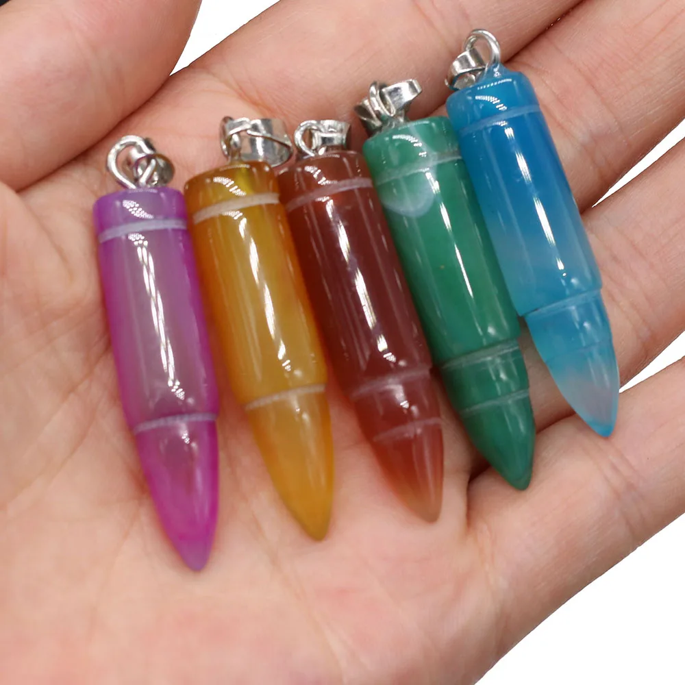 

Natural Stone Pendant Square Arrow Shape Agates Charm for Jewelry Making DIY Bracelet Necklace Fashion Accessories 10x45mm