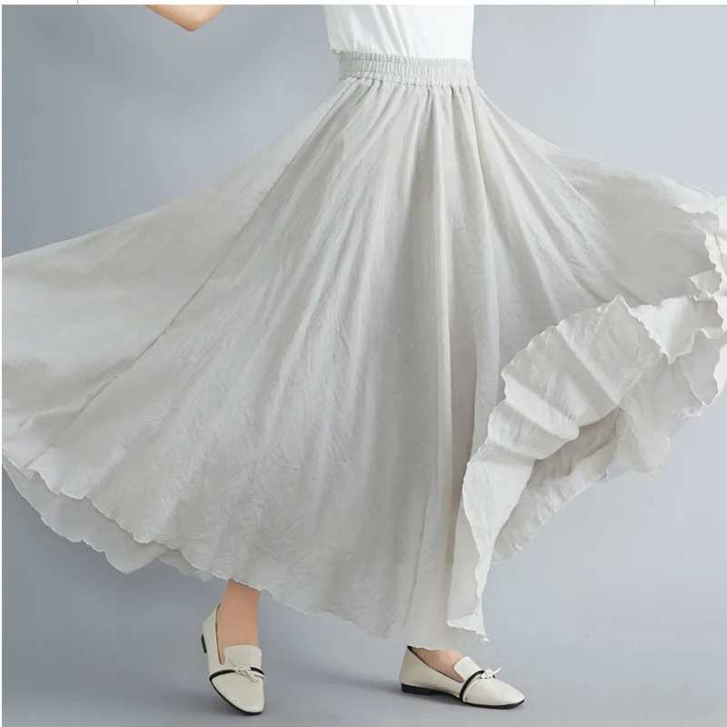 Женская длинная юбка до щиколотки однотонная элегантная Праздничная А силуэта