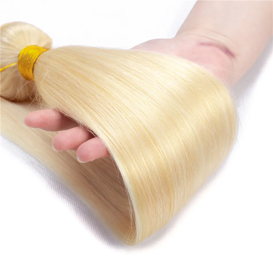MISS LISA 28 30 Inch 613 Blonde Human Hair Bundles Straight Peruvian Weave Non Remy Extensions | Шиньоны и парики
