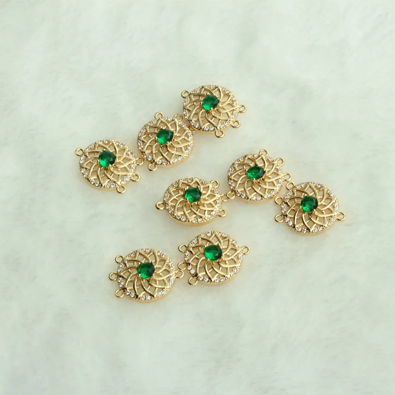 

14k Gold Filled Necklace Pendant for Women Micro inlaid Zircon Round Pendant Wedding Fine Jewelry Pendants without Chain