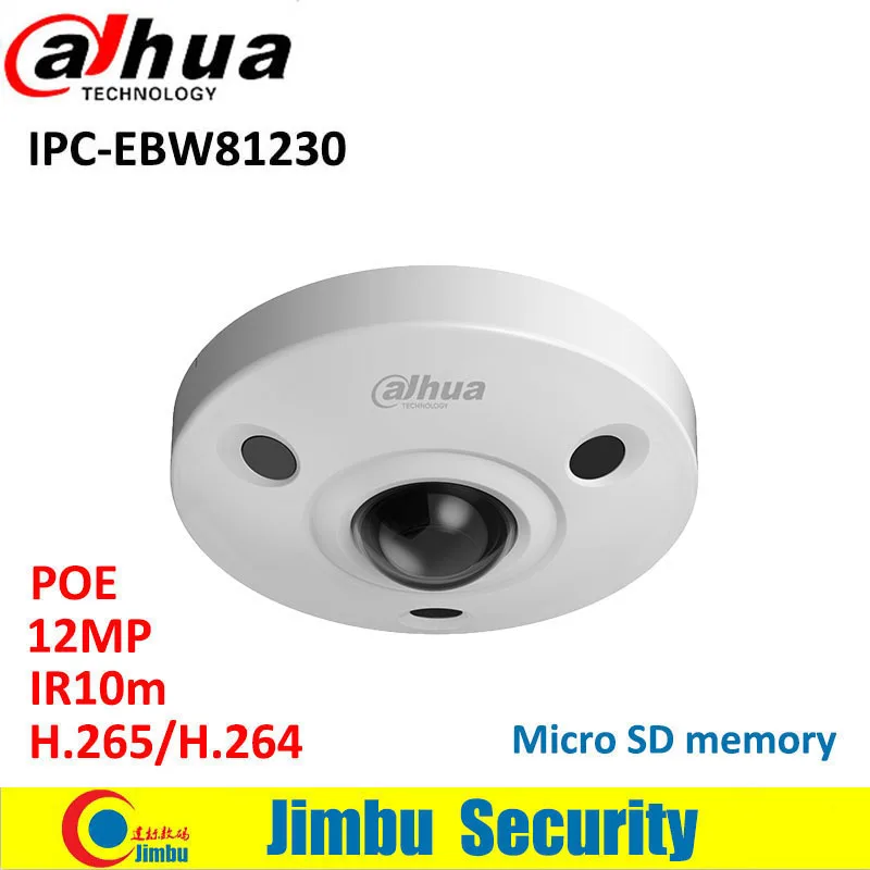 Dahua 12MP IP панорамная камера рыбий глаз IPC EBW81230 H.265 Поддержка POE IR10m