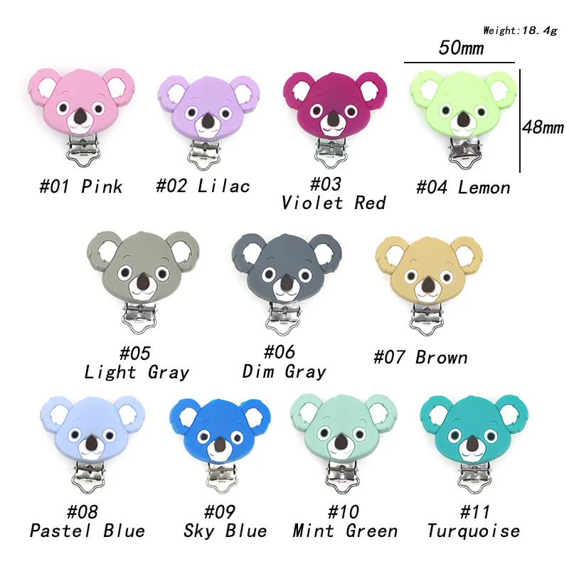 Силиконовый зажим для соски Koala 10/20/50 шт. сделай сам Прорезыватель зубов ожерелье