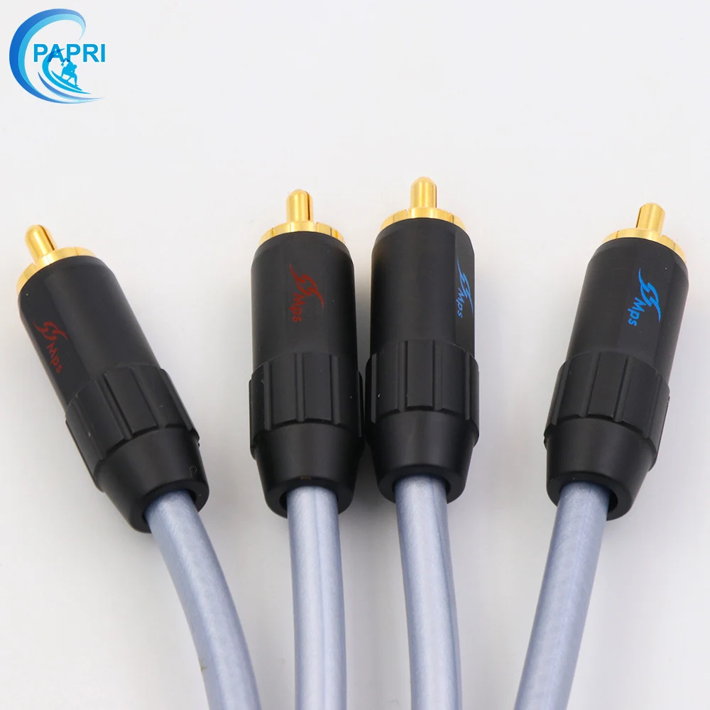PAPRI MPS X 22 DIY Аудио кабель Позолоченный разъем RCA 5N 99.9997% OFC посеребренный провод