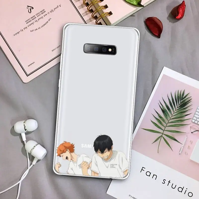 

Anime Haikyuu Hinata attacks Phone Case Transparent For Samsung Galaxy S A 5 7 8 9 2015 20 edge plus 10 e lite 2019