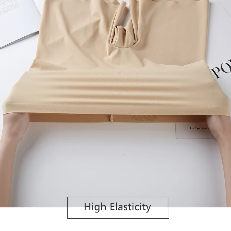 

New Summer Thin Women Large Size Safety Shorts Ice Silk Cool High Elasticity Plus Size Safety Pants Shorts Under Skirt Female