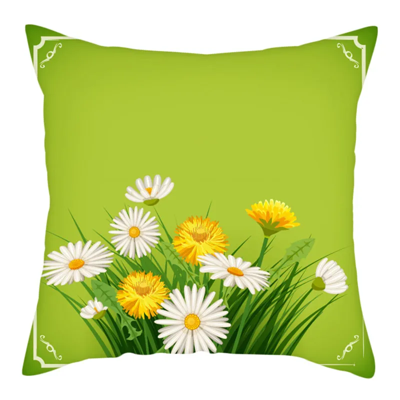 Fuwatacchi Одуванчик подушки с рисунком цветов Крышка Полиэстер растение Цветочная