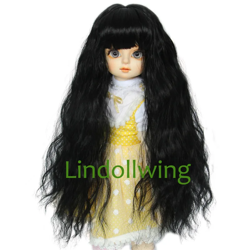 1/3 парик для шарнирной куклы Blyth Pullip Dal DD SD LUT Dollfie кукол 8 9 10 дюймов длинные черные