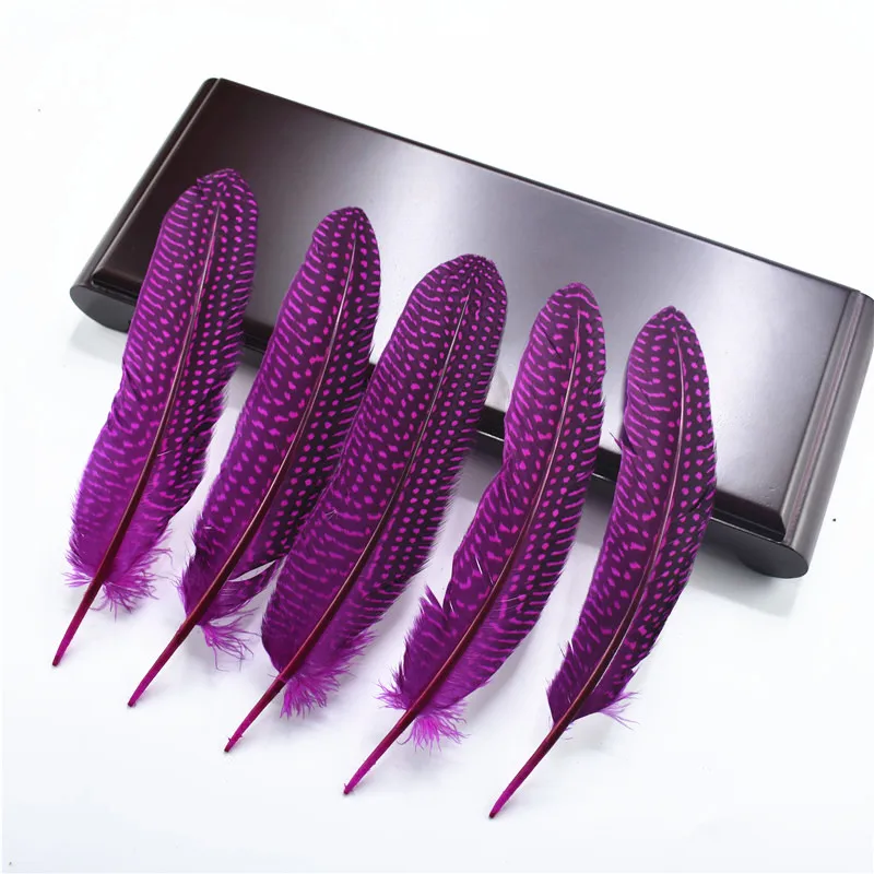 10 шт./лот 15-20 см 6-8 дюймов Натуральные перламутровые куриные Пятнистые Перья для