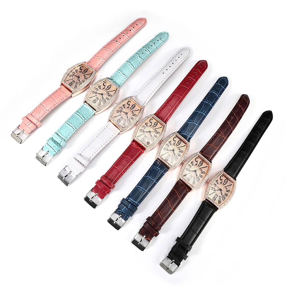 

Classic Design Tonneau Fashion Women Watches Womens Quartz Watch Female Clock Hip Hop Diamonds Ladies Watch reloj mujer gifts