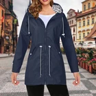 Женский плащ с переходом, Длинные Куртки С закатом, осенне-зимний модный дождевик, повседневные походные куртки, уличная куртка для кемпинга, пальто