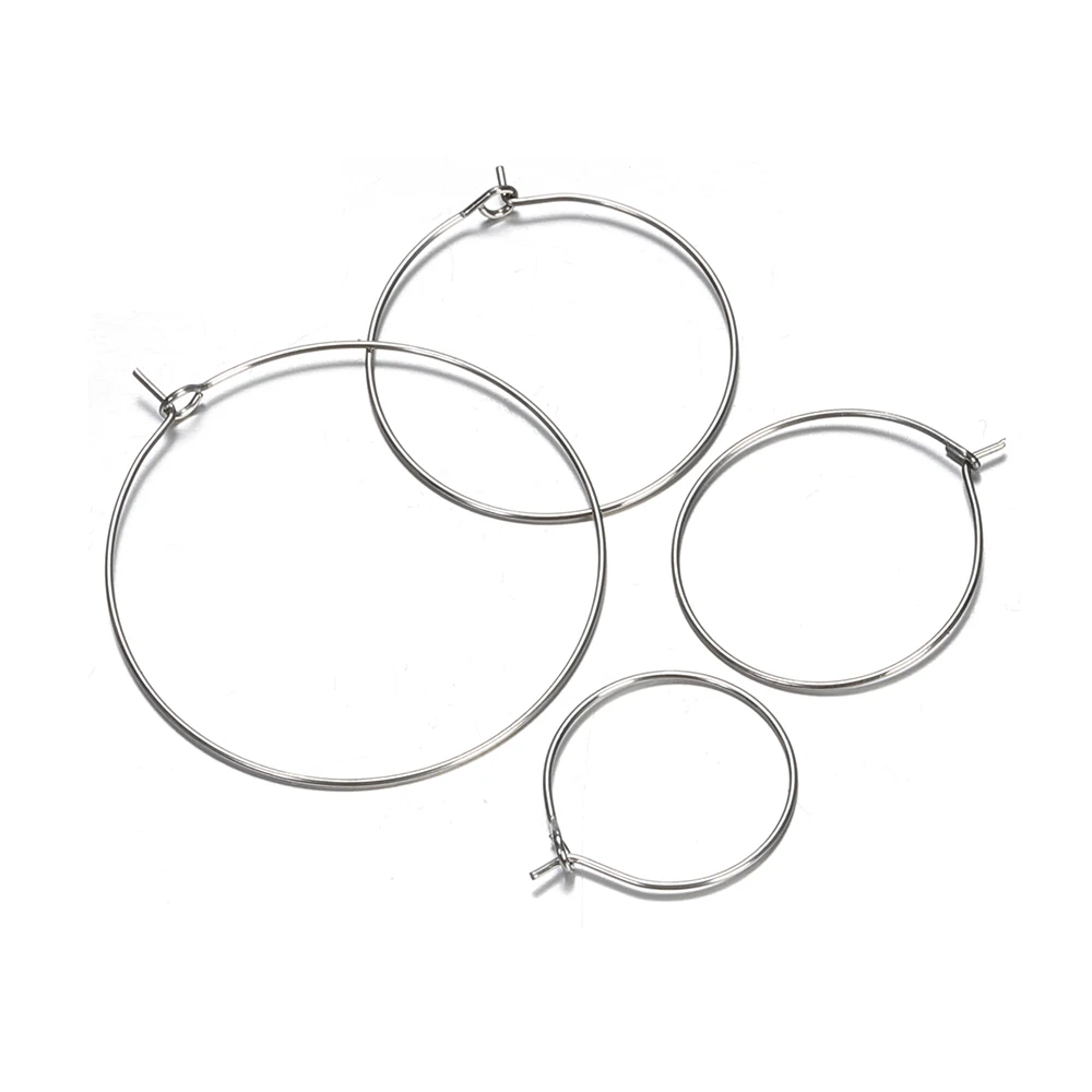 Популярные серьги кольца из нержавеющей стали 100 шт. 20/25/30 мм популярные для