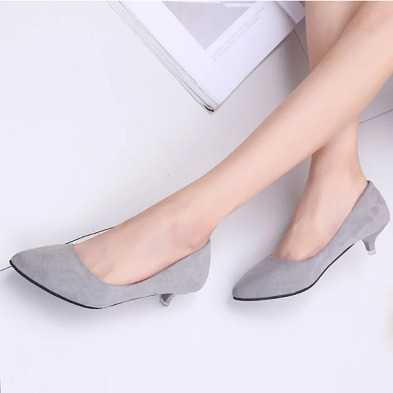 Новинка весна осень 2021 женские туфли с острым носком замшевые женская обувь