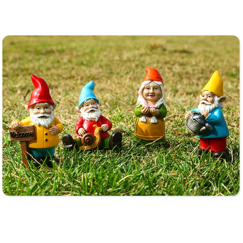 

10pcs Dwarf Gnome Animals Garden Statue for Yard Patio Porch Garden Decorations Outdoor Indoor Ornament DC156