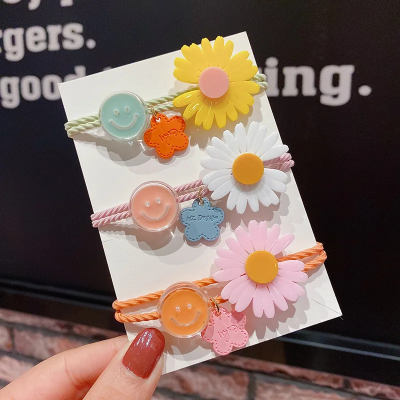 Женские маленькие резинки в виде ромашек для девочек милые Элегантные корейские
