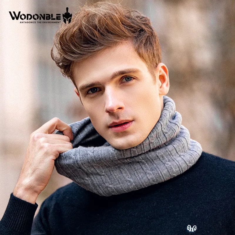 

Нагрудник мужской зимний удлиненный теплый шерстяной вязаный шарф корейской версии для осени и зимы