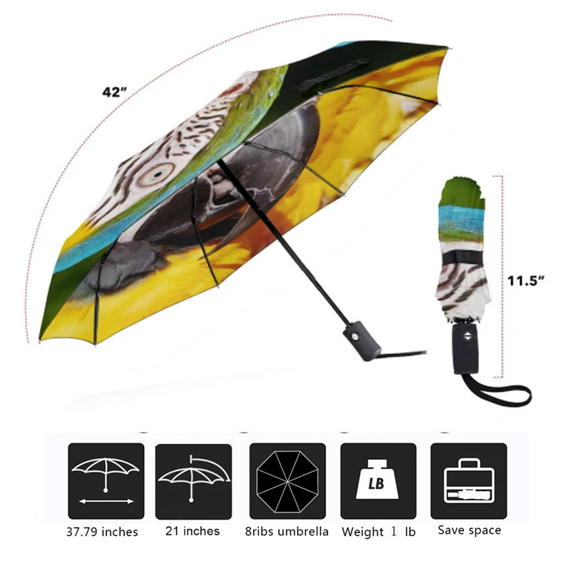 Ветрозащитные автоматические зонтики тройного сложения Srong ветрозащитные зонты