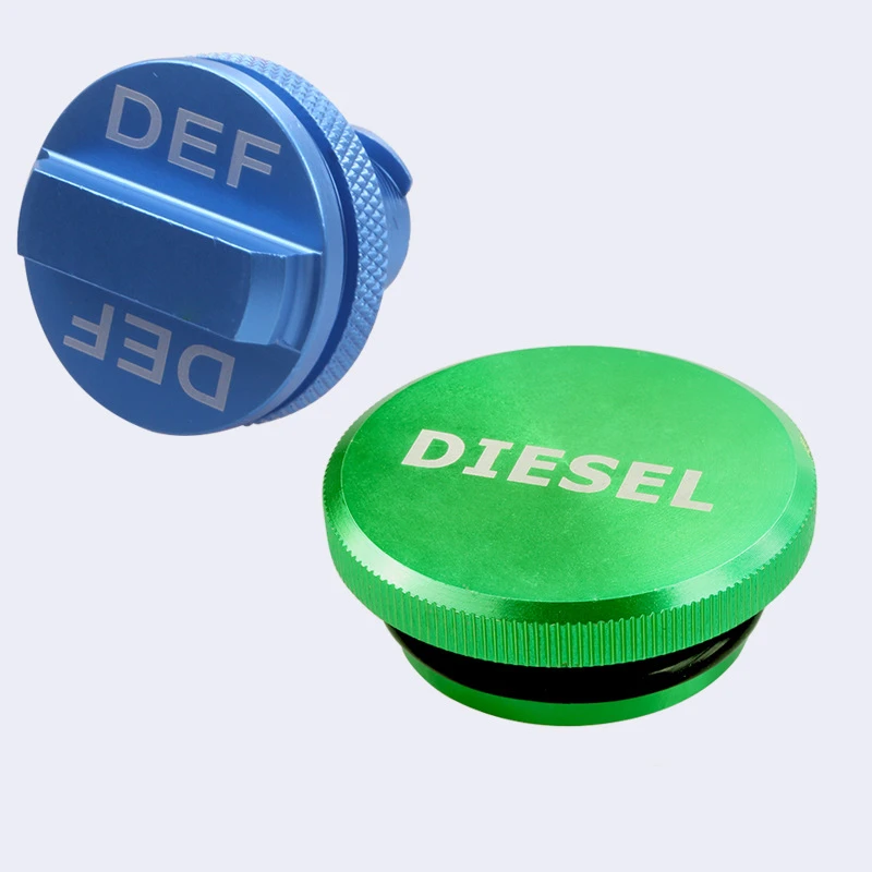 

Diesel Fuel Cap Compatible & Dodge Ram, Aluminum - Magnetic Diesel Fuel Cap & DEF Cap for RAM 15