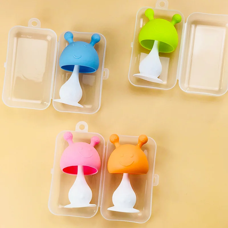 

Baby Silicone Ring Gum Baby Mushroom Ring Gum Bite Music Children's Toy Molar Stick baby teether silicone