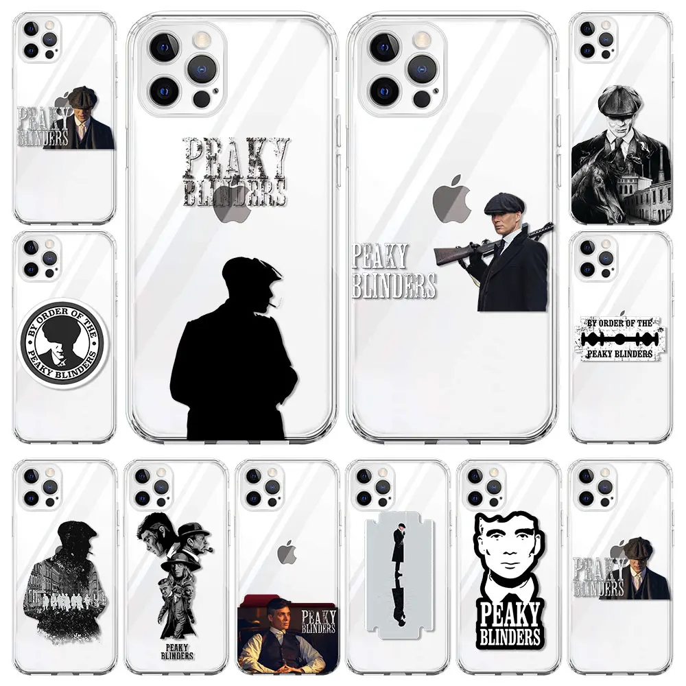 

Clear Soft Case for Apple iPhone 7 11 12 Pro XR X XS Max 6 Plus 5 Hollow Out Silicone Phone Cover Peaky Blinders 13 Pro