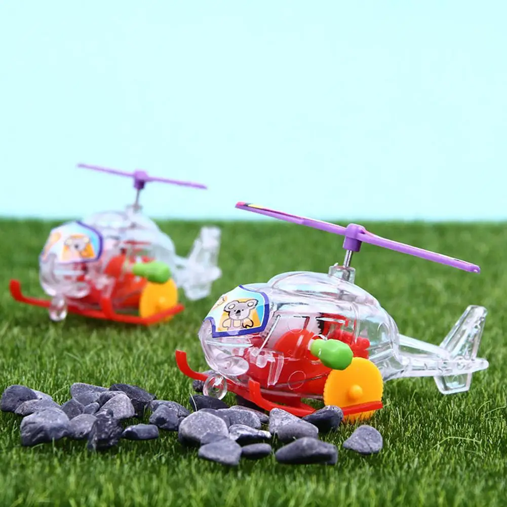 

Transparent Mini Simulation Airplane Outdoor Clockwork Toy Wind Up Kids Gift Classic Toys Wind Up Toys Preschool Tools
