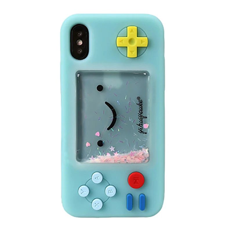 Чехол для Телефона iphone 6 7 8Plus X XS Max XR Gimfun Забавный мультяшный игровой чехол LiquidGlitter